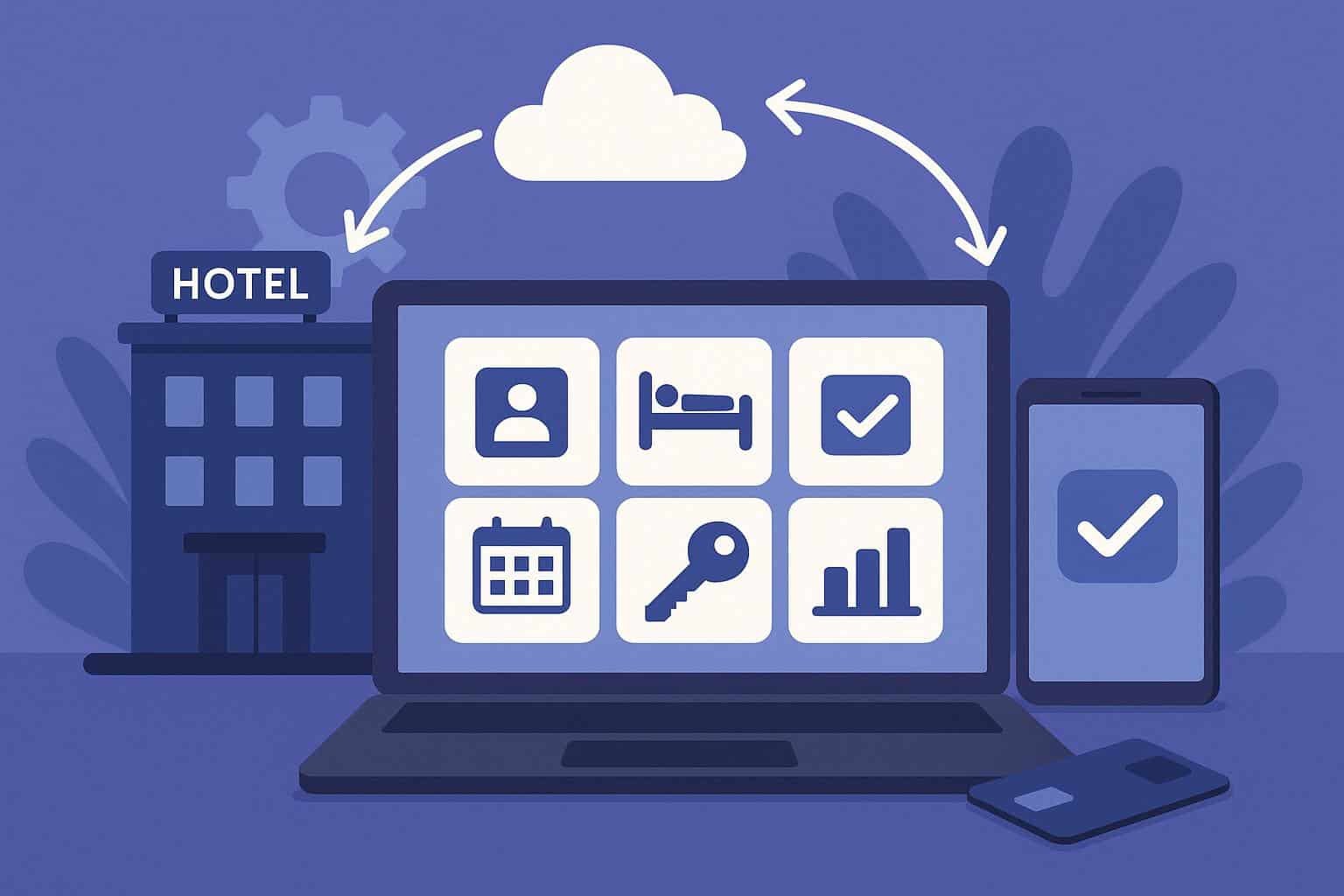 Automated hotel management system dashboard optimizing room bookings and operations