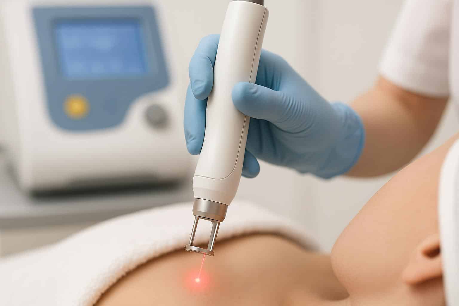 Laser skin resurfacing procedure in Scottsdale clinic, highlighting treatment results and recovery