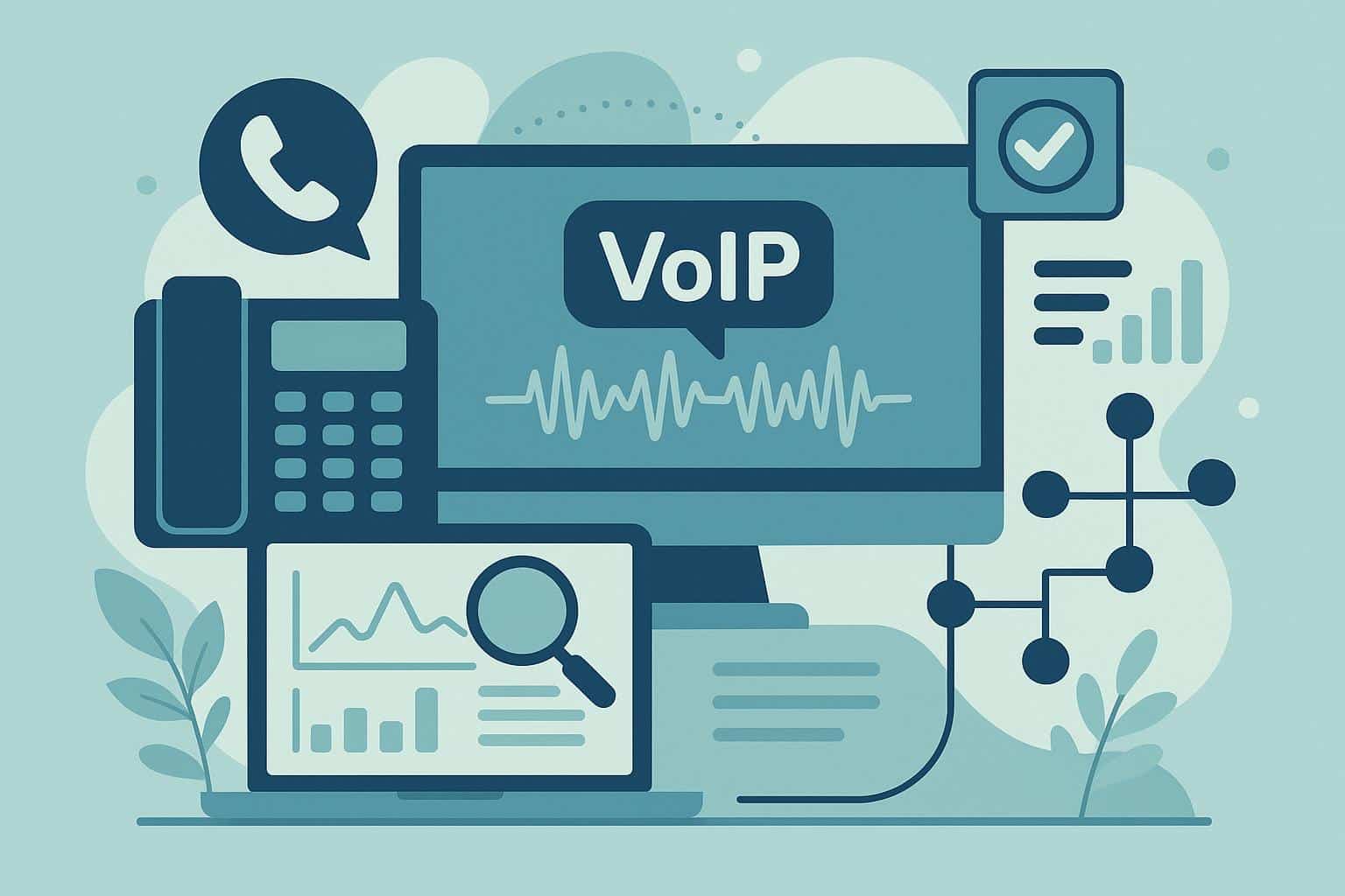 VoIP monitoring dashboard displaying network analytics for enterprise engineers and IT infrastructure