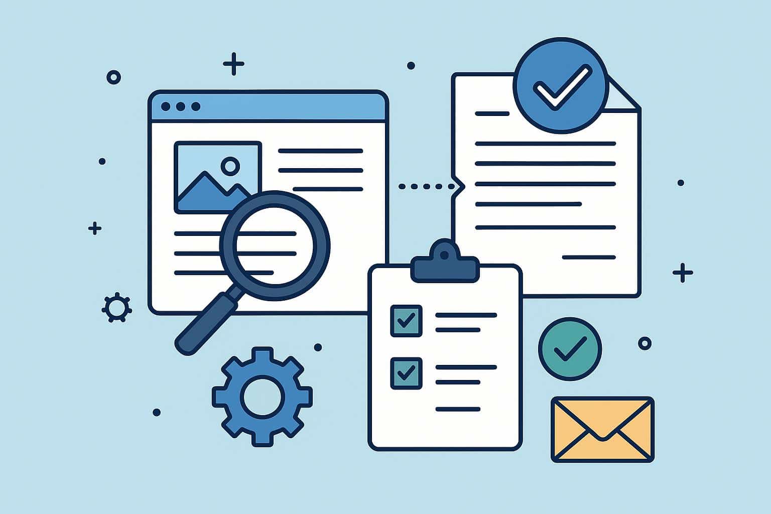 Content review workflow with approval checklist, illustrating best practices and process steps
