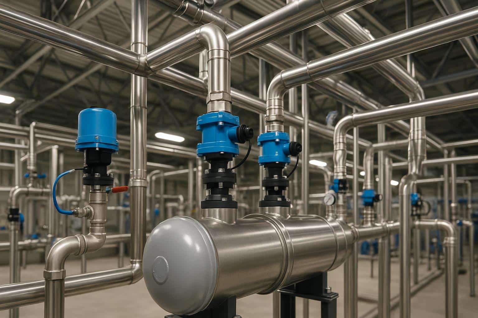Modern pneumatic system showcasing advanced components for operational excellence in industry