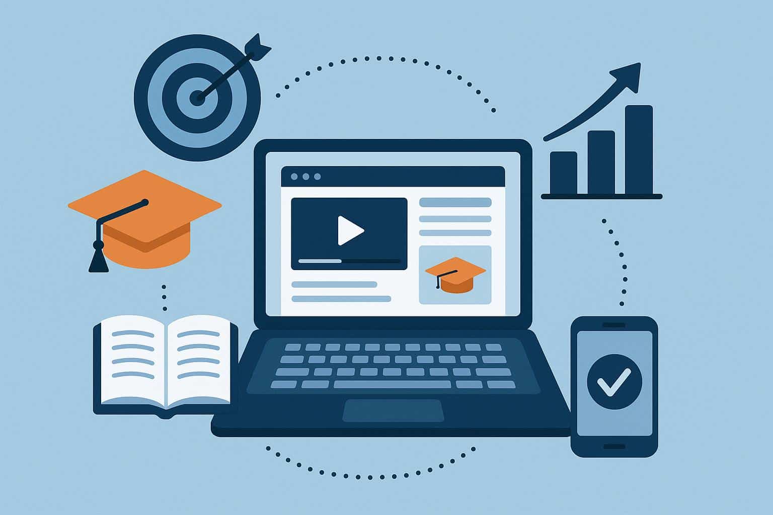 Interactive dashboard illustrating customer education software boosting product adoption rates