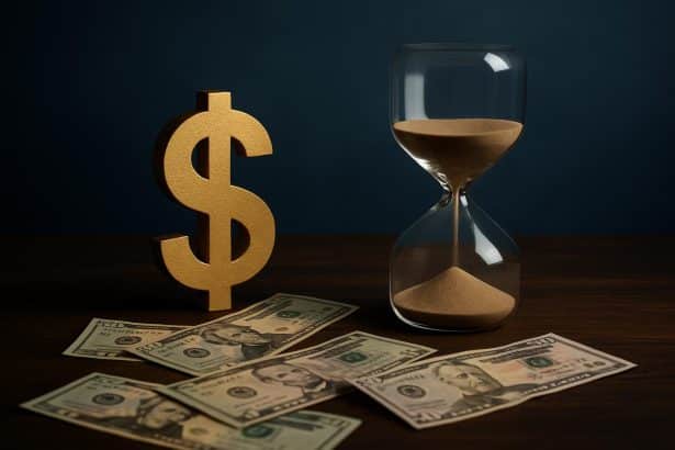 Clock and dollar bills highlighting financial losses from slow response in home service businesses