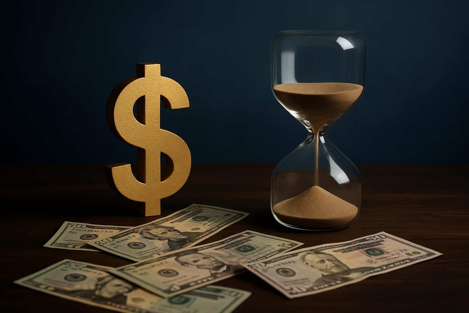 Clock and dollar bills highlighting financial losses from slow response in home service businesses
