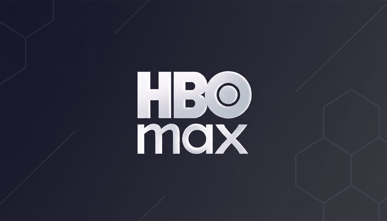 The HBO Max logo, featuring HBO in large, stylized white letters above max in smaller white letters, centered on a dark purple background with subtle hexagonal patterns.