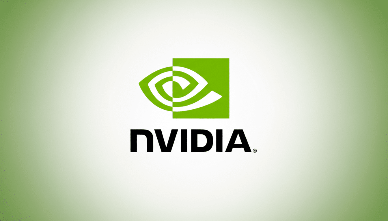 The NVIDIA logo, featuring a stylized green eye icon above the word NVIDIA in black text, presented on a professional 16:9 aspect ratio background with a subtle green gradient.