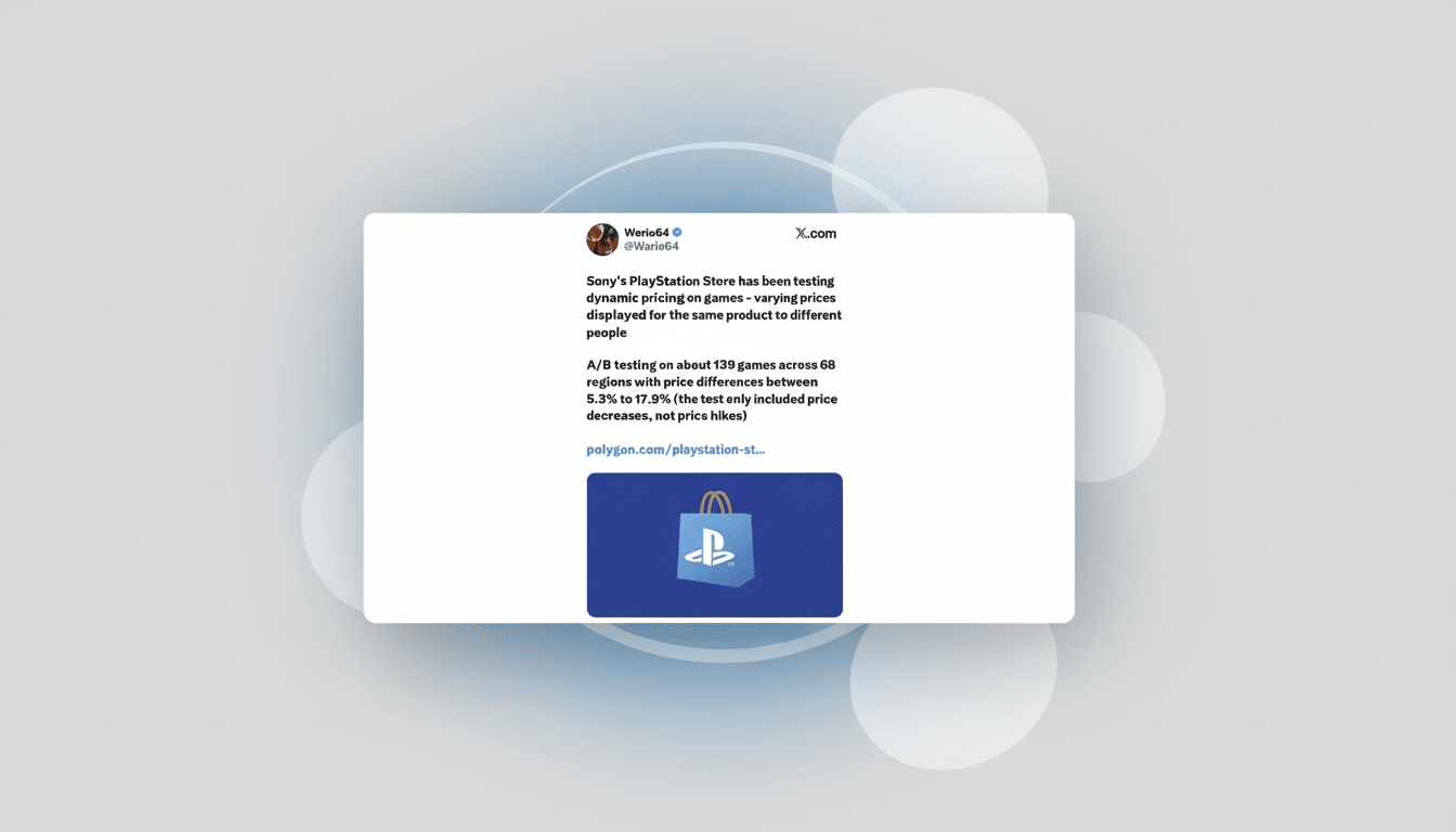 Sony tests dynamic pricing on PlayStation Store with changing game prices and sale tags