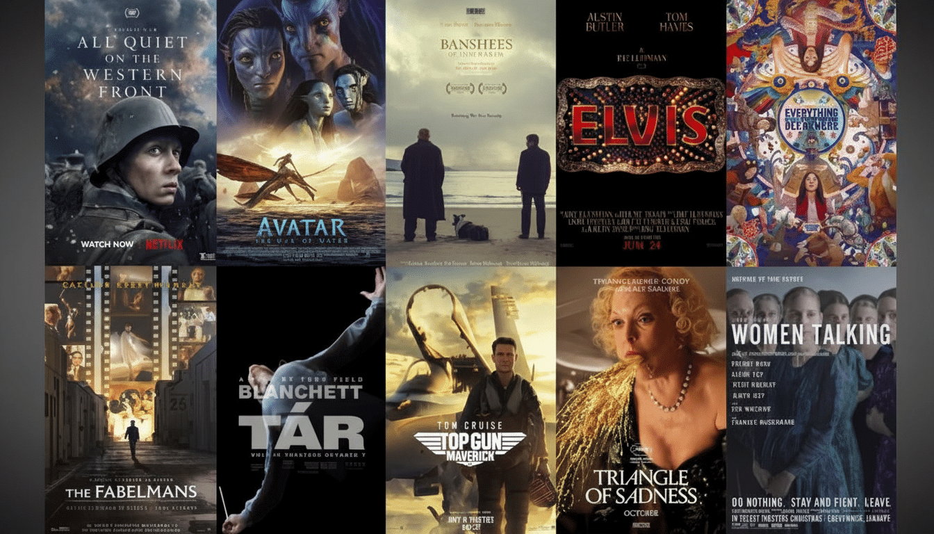 Oscar statuette with streaming platform logos showing where to watch nominees