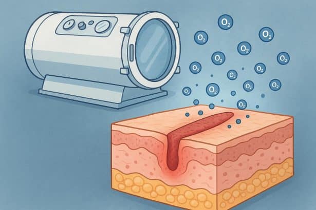 Hyperbaric oxygen chamber equipment enhancing wound healing and recovery process