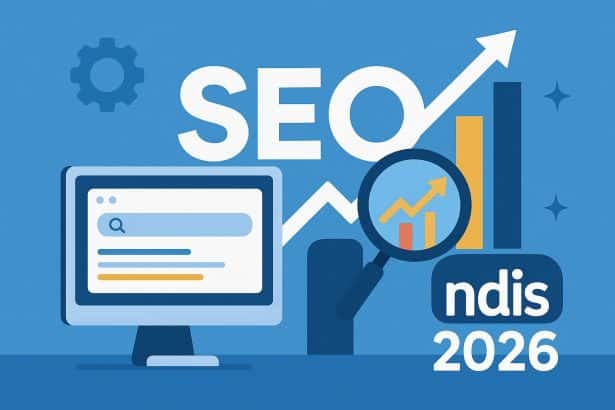 NDIS provider website screenshot highlighting search engine optimization strategies