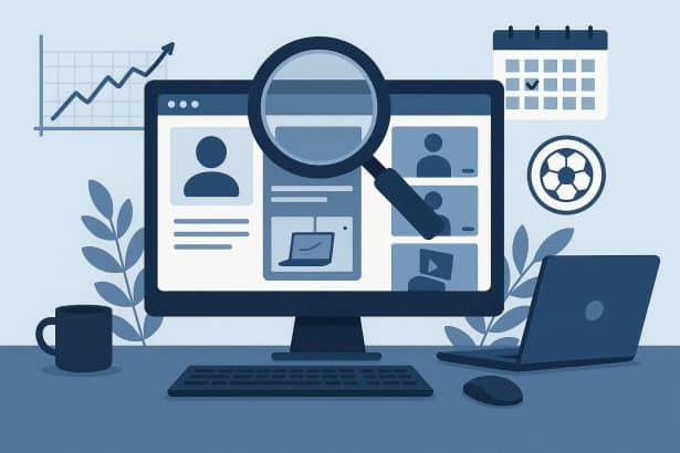 Digital dashboard tracking remote workflow for sports organizations to enhance work efficiency