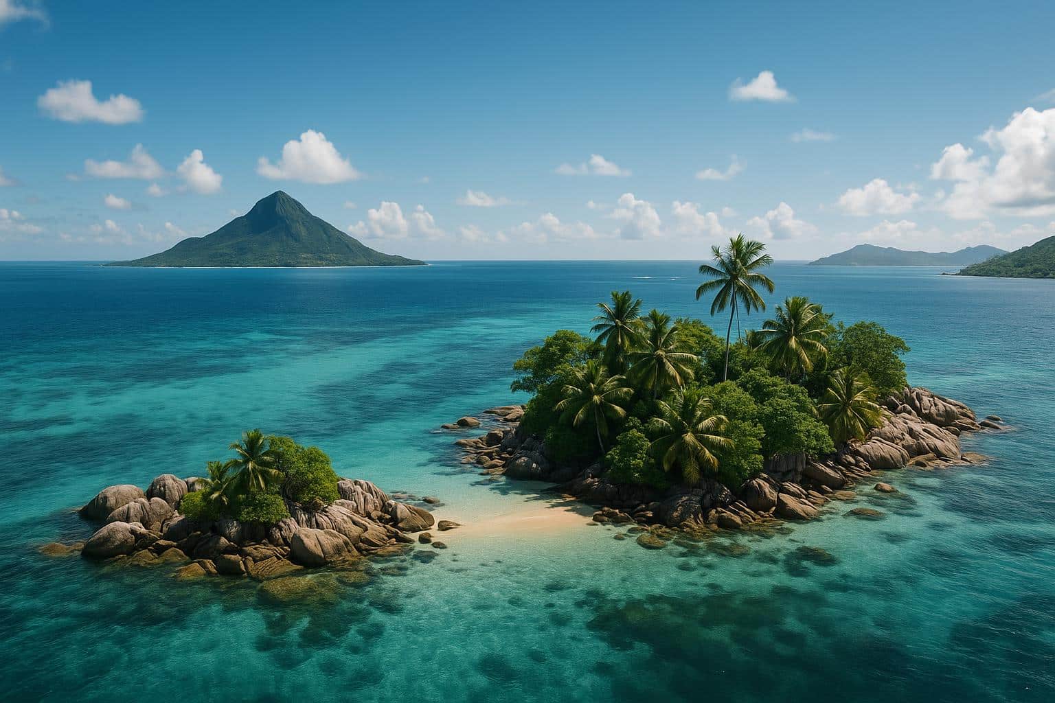 Aerial view of financial district in Mauritius and Seychelles, top fund manager destinations