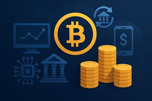 Modern crypto exchange platform dashboard visualizing digital finance transformation trends