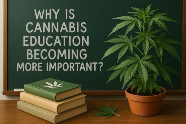 Cannabis education materials displayed in a classroom setting in Tallahassee