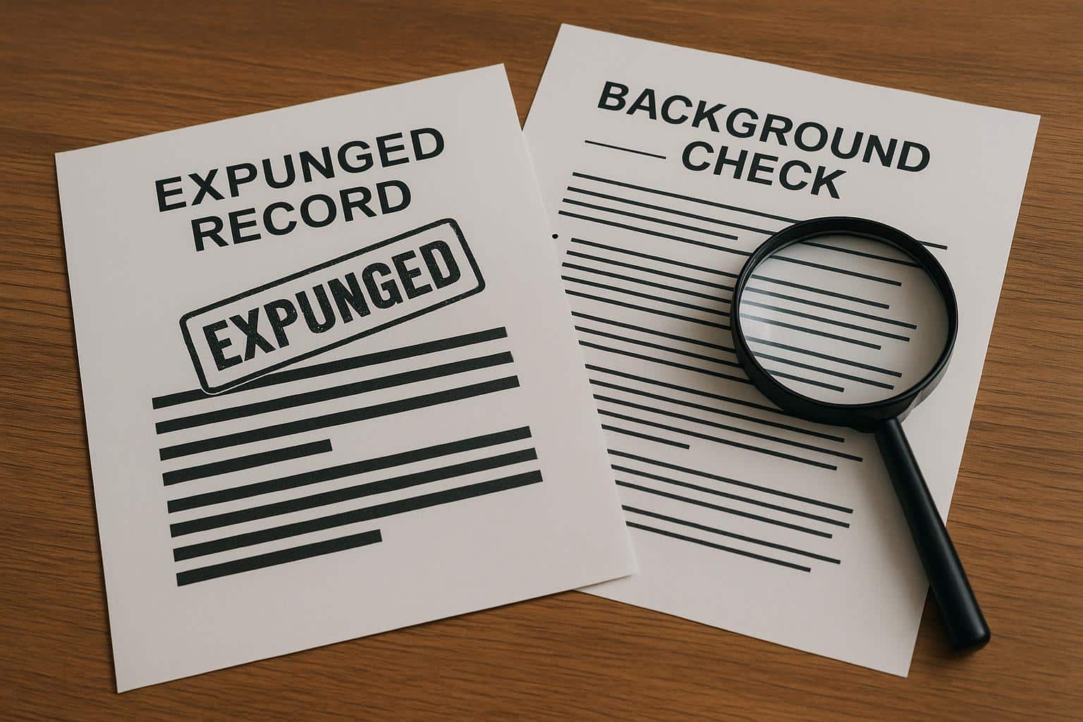 Court documents highlighting expunged records revealed during background check process