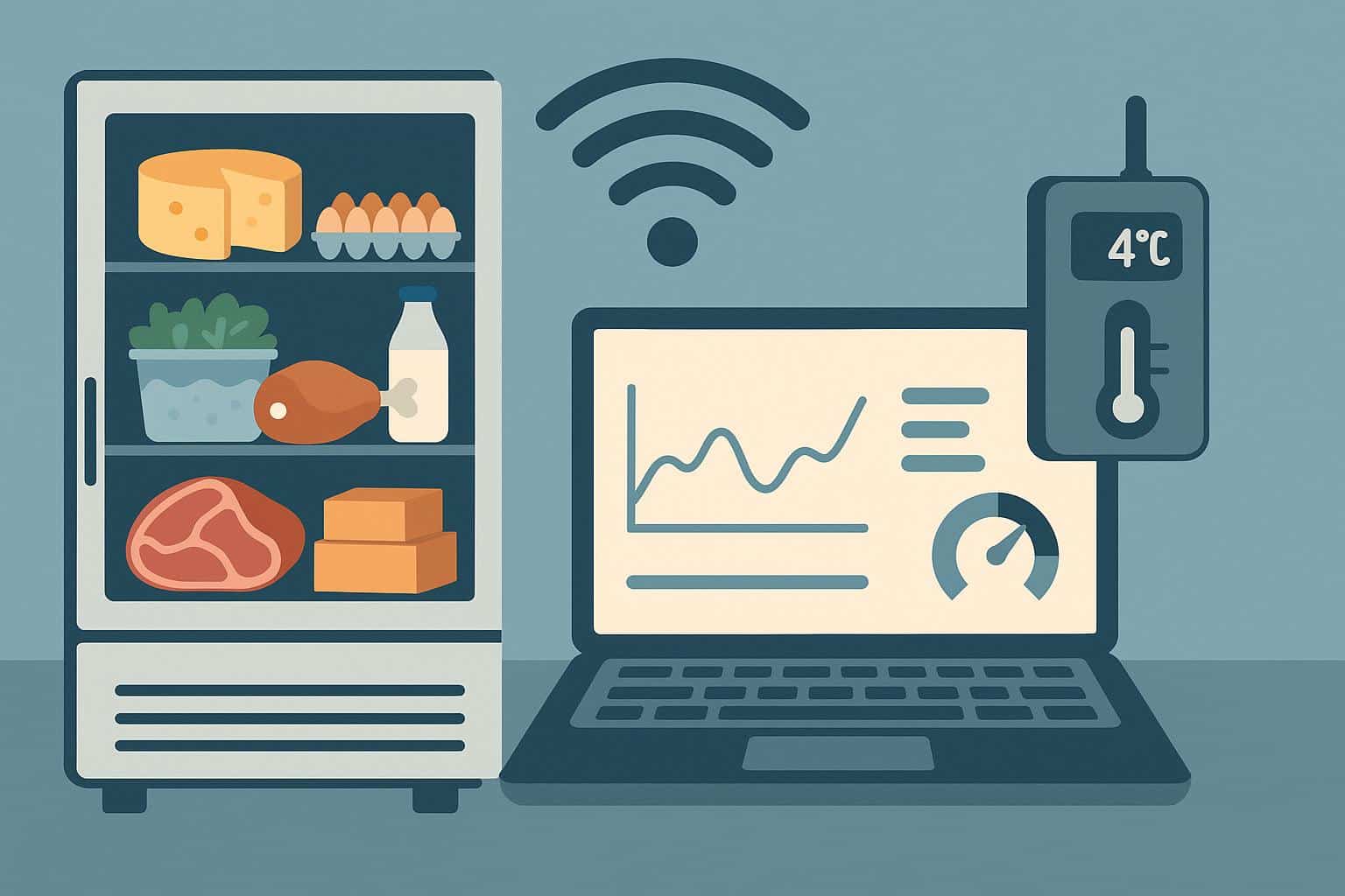 Remote sensors monitoring industrial food processing equipment for enhanced food safety