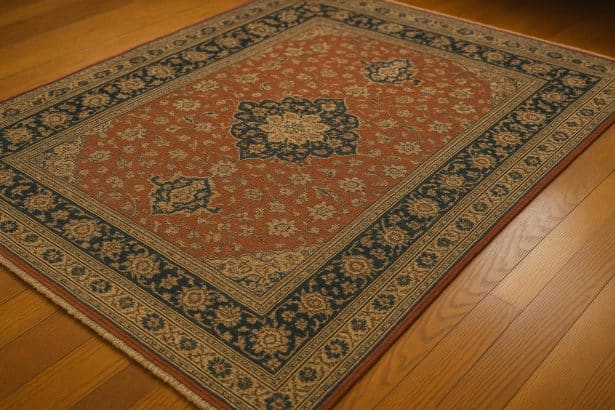 Luxurious handwoven oriental rug with intricate patterns showcasing lasting craftsmanship