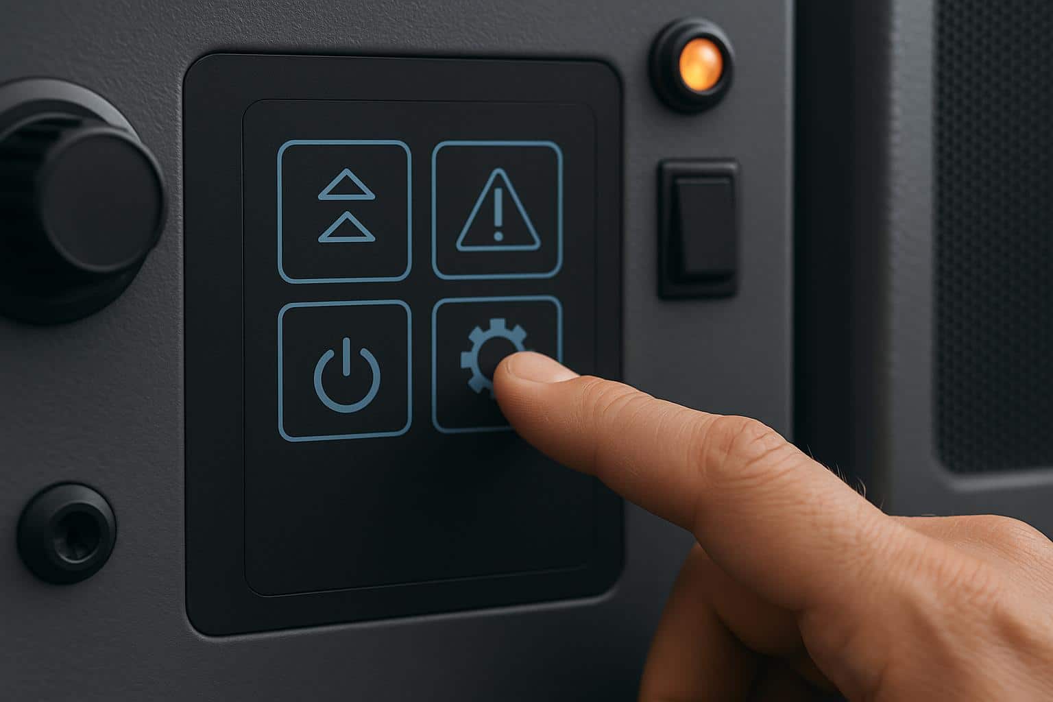 Industrial touch control panels with rugged design used in modern manufacturing equipment