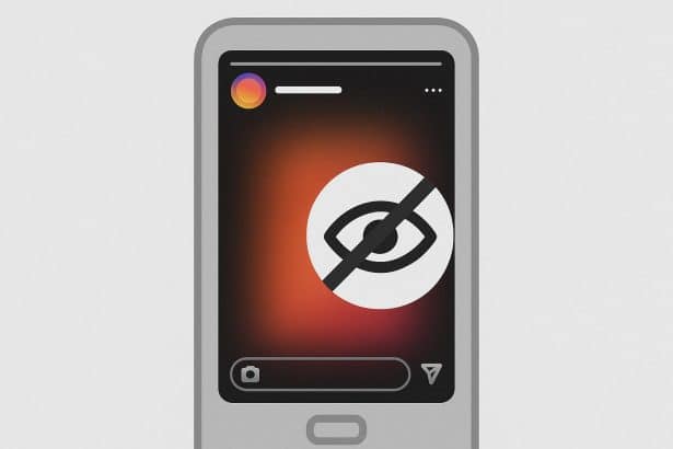 Private viewing of Instagram Stories anonymously on mobile phone screen with Instagram logo displayed