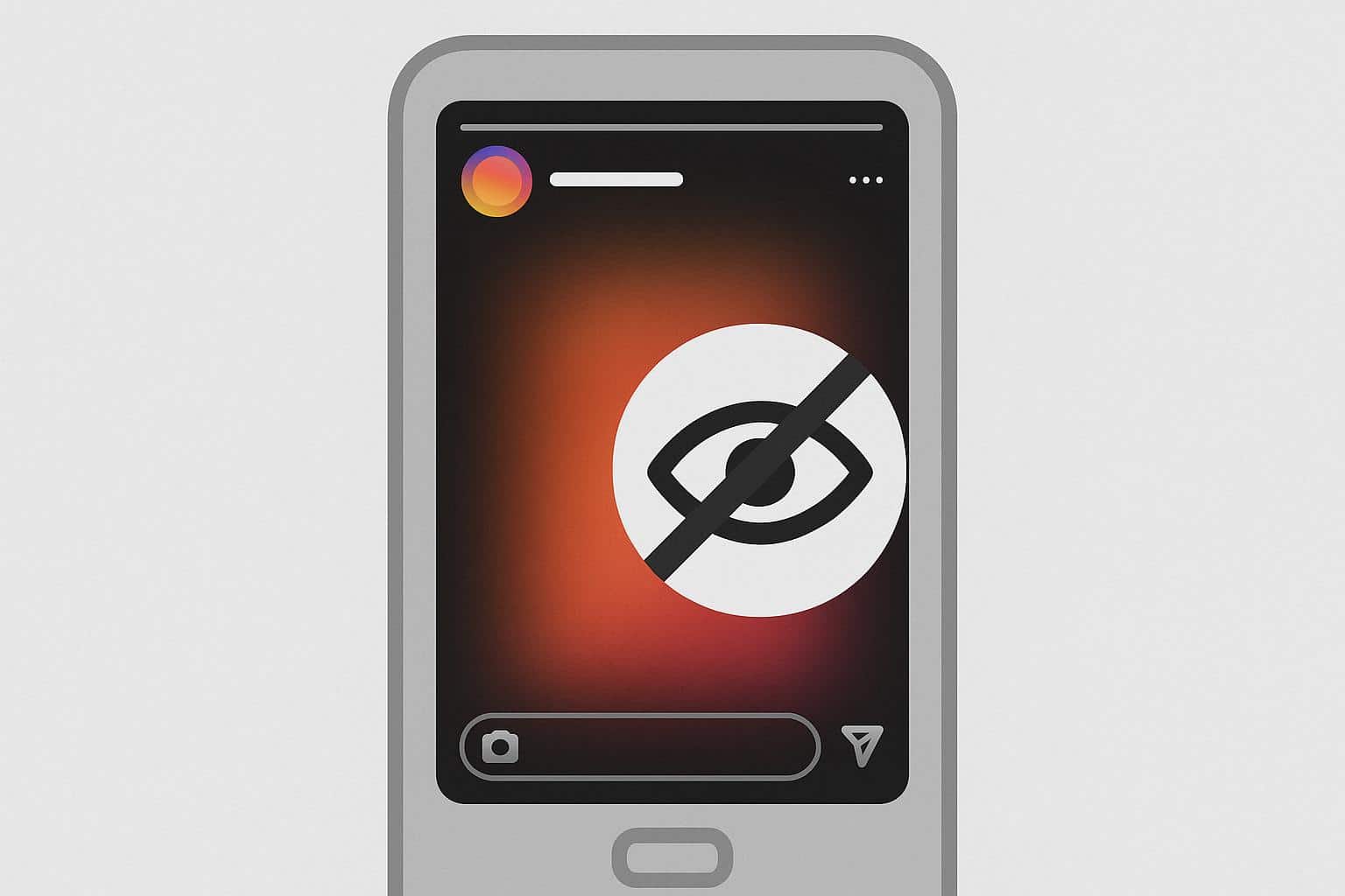 Private viewing of Instagram Stories anonymously on mobile phone screen with Instagram logo displayed