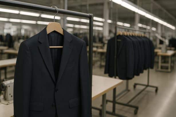 Wenzhou Chenjie Garments factory producing high-end men's business wear for European and US brands