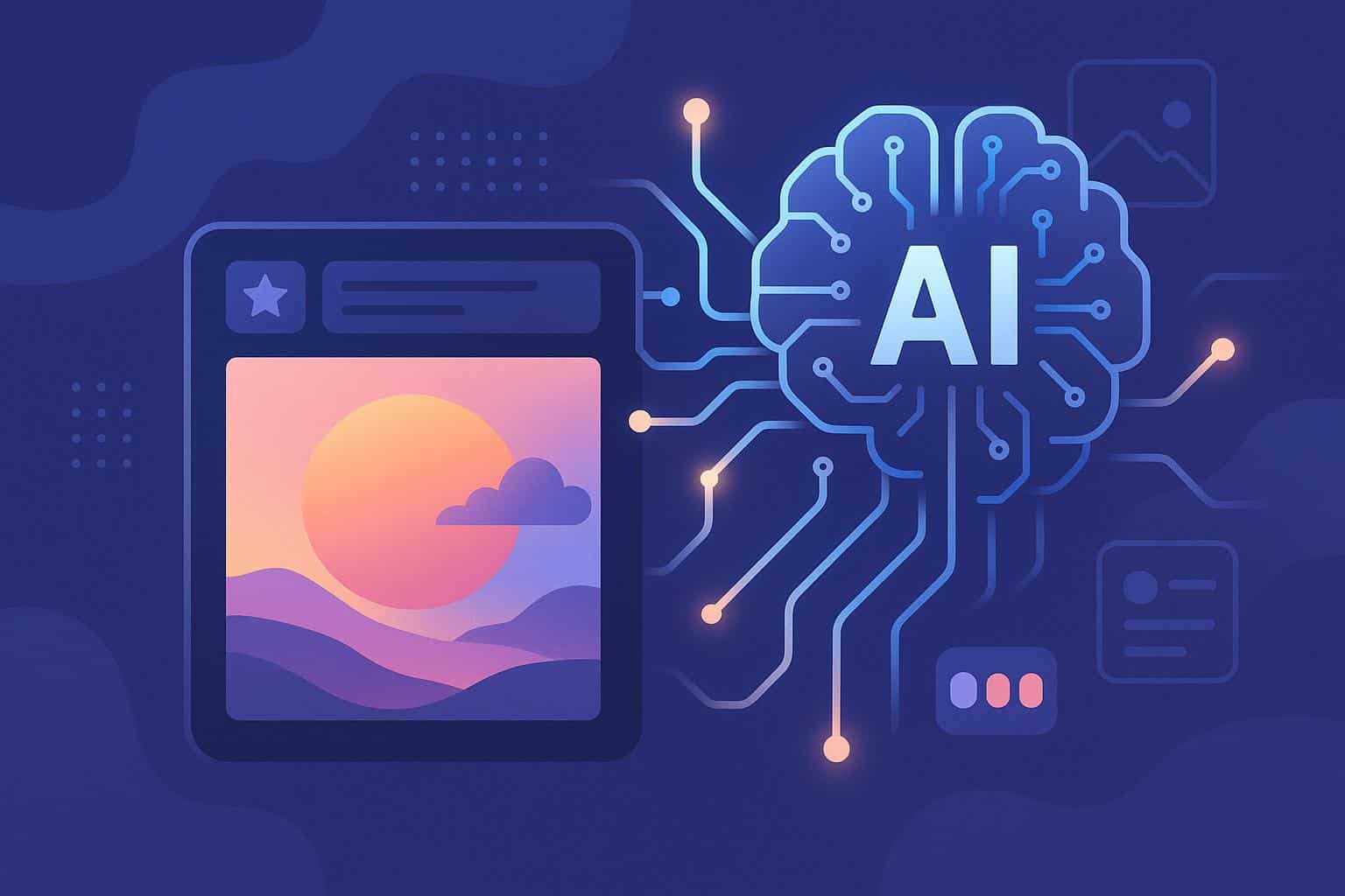 Abstract digital artwork illustrating AI transforming creative design processes.