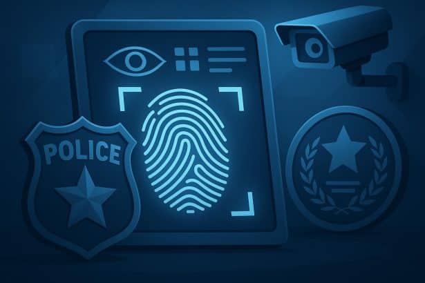 Fingerprint scanning technology device used in law enforcement biometric identification systems