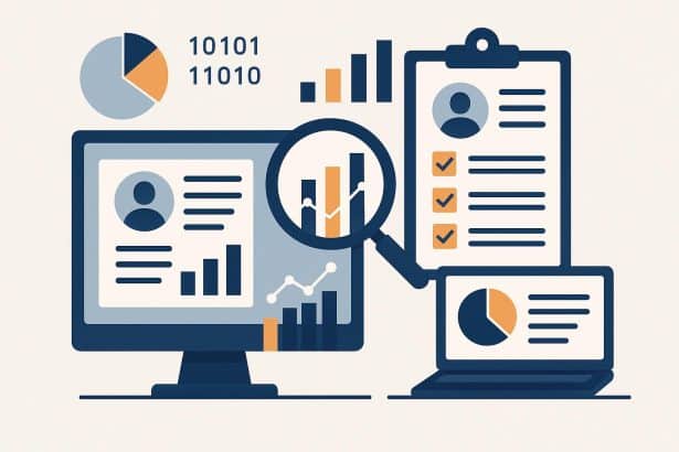 Infographic showing charts and analytics illustrating data-driven recruitment strategies