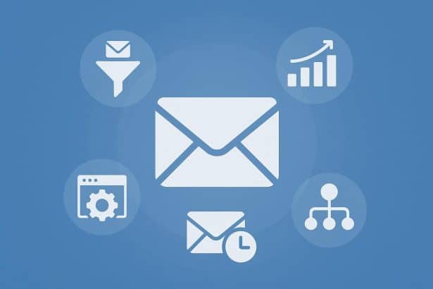 Email marketing dashboard highlighting advanced features for improved campaign performance
