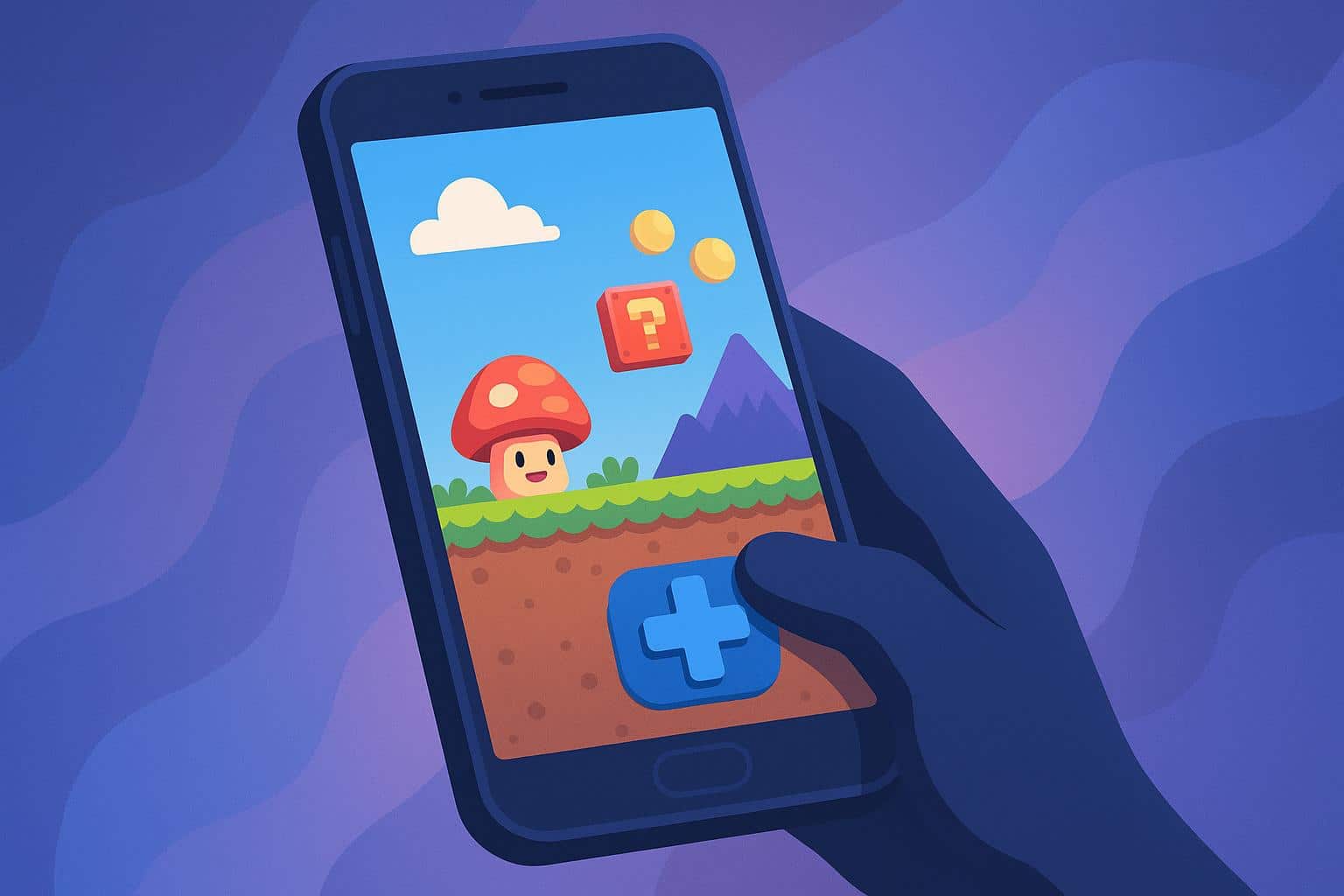 Smartphone user playing an online game, highlighting mobile as the primary gaming platform
