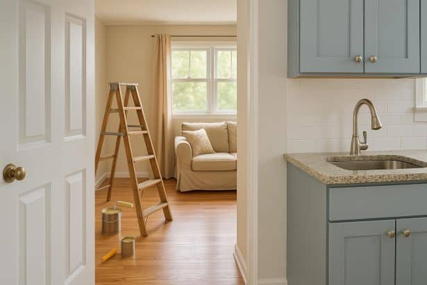 Affordable home upgrades including new lighting, fresh paint, and energy-efficient appliances