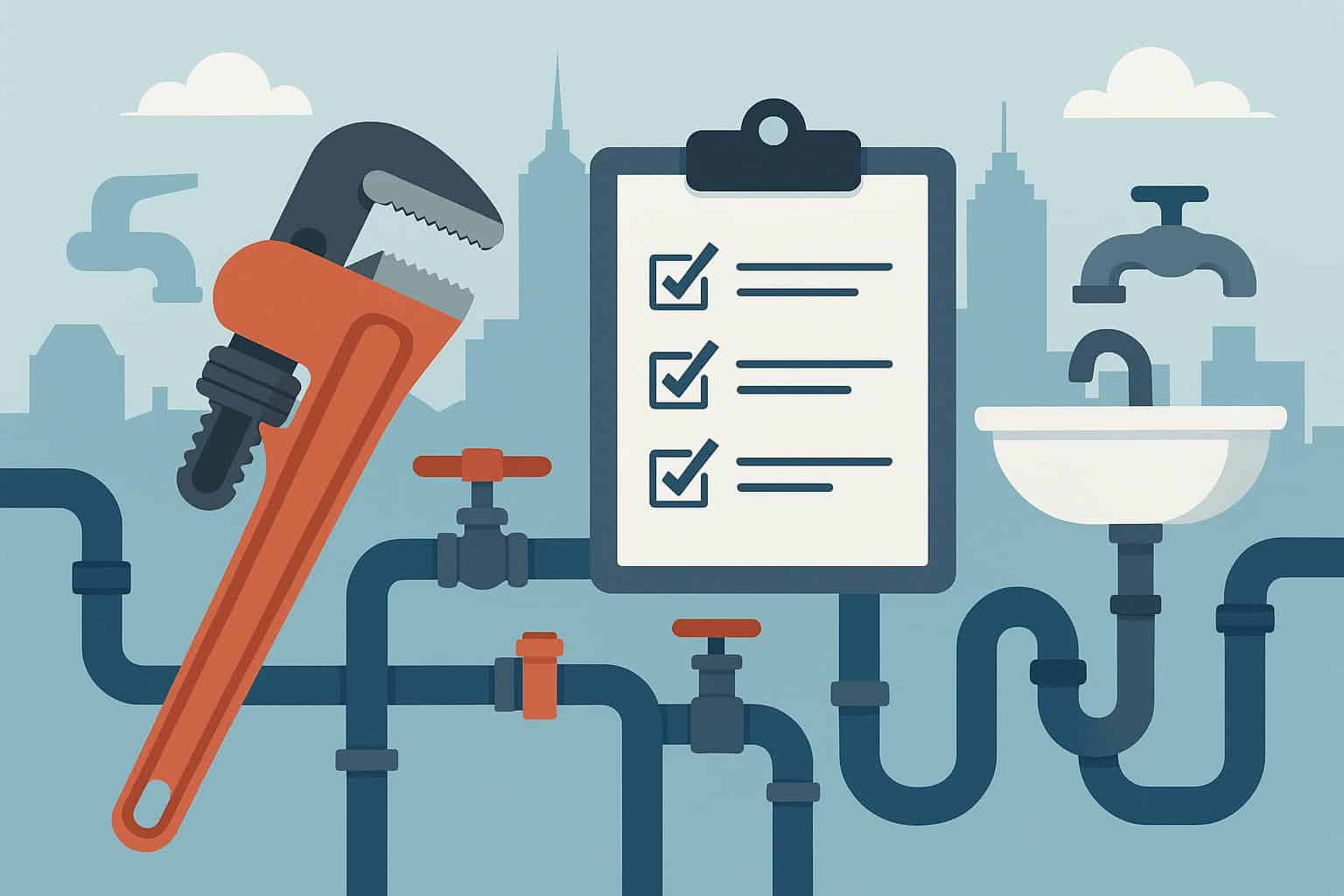 Professional commercial plumber inspecting pipes in a Melbourne business facility