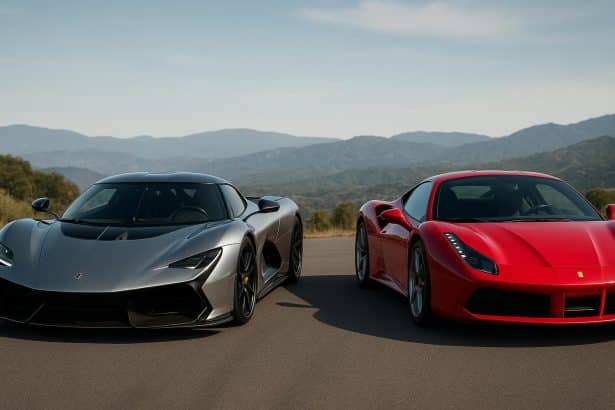 Hypercars and supercars side by side highlighting design and performance differences