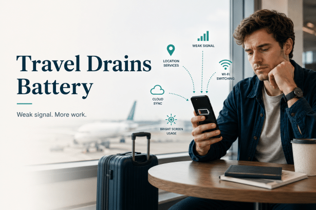 Image 1 of The Real Reason Your Phone Battery Dies Faster When You're Travelling