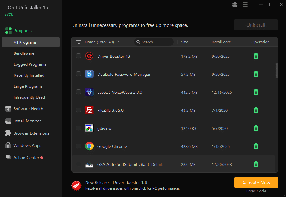 IObit Uninstaller 15_Software Uninstall