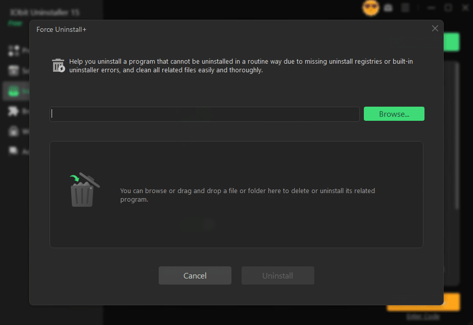 IObit Uninstaller 15_Force Uninstall