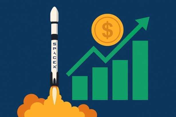 SpaceX rocket launch symbolizing company’s public market debut and rising investor interest