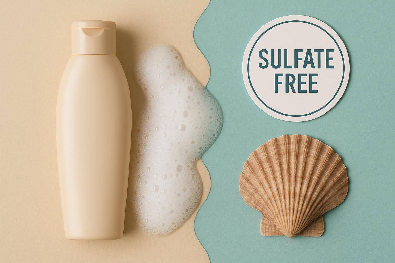 Bottles of sulfate free shampoo with different scalp types highlighted for hair care comparison