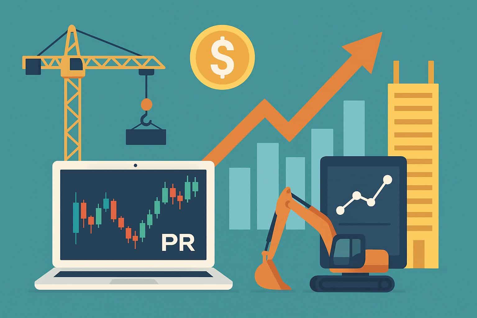 Hola Prime innovative prop trading platform interface with digital charts and financial analytics