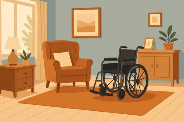 Caregiver assisting elderly person at home, highlighting benefits of in-home senior care