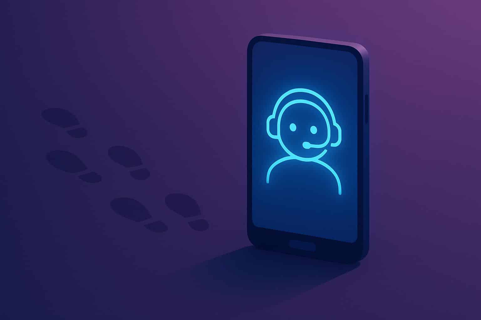 AI virtual assistant interface highlighting independence and user control features