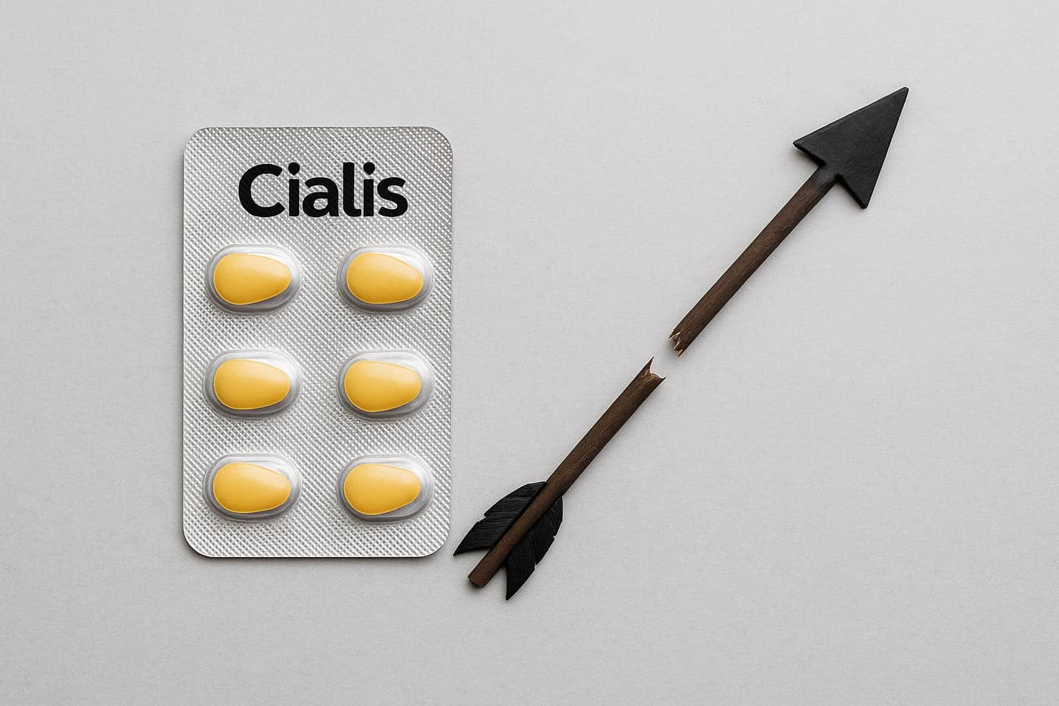 Cialis pills and prescription bottle on a table, representing erectile dysfunction treatment challenges
