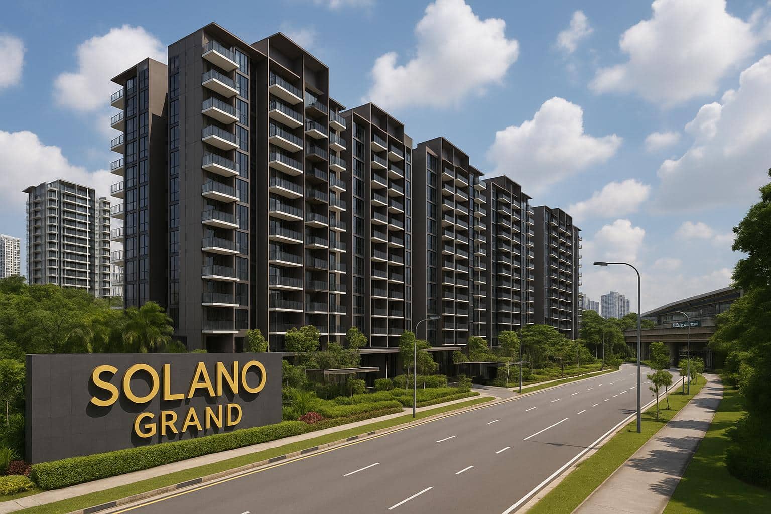 Solano Grand executive condominium in Bukit Panjang with nearby MRT and transport links