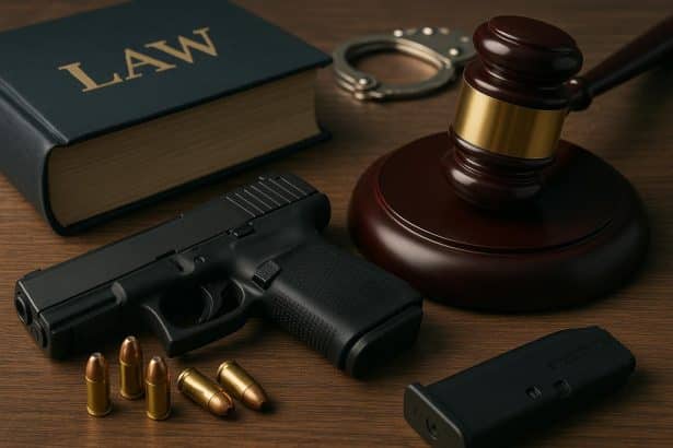 Gavel and legal documents symbolize strong legal defense in Monmouth County gun case prevention