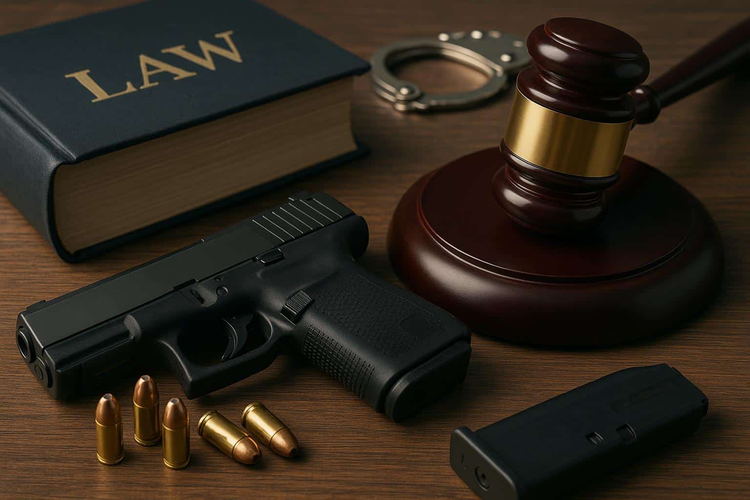 Gavel and legal documents symbolize strong legal defense in Monmouth County gun case prevention