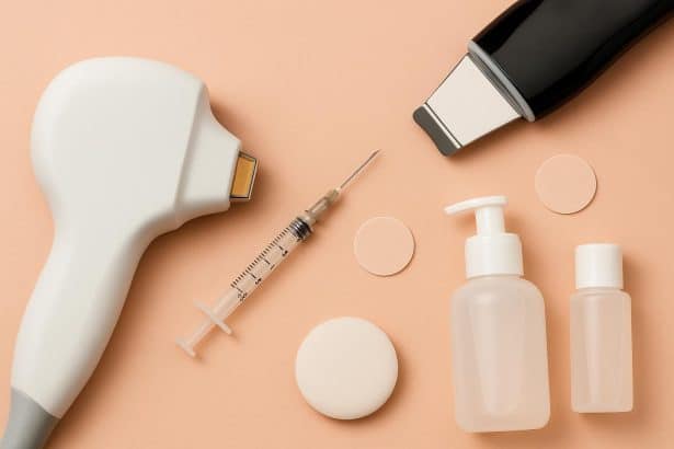 Modern clinic setting with advanced equipment for non-invasive aesthetic treatments