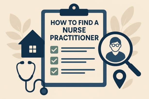 Nurse practitioner consulting with elderly patient in a home healthcare setting