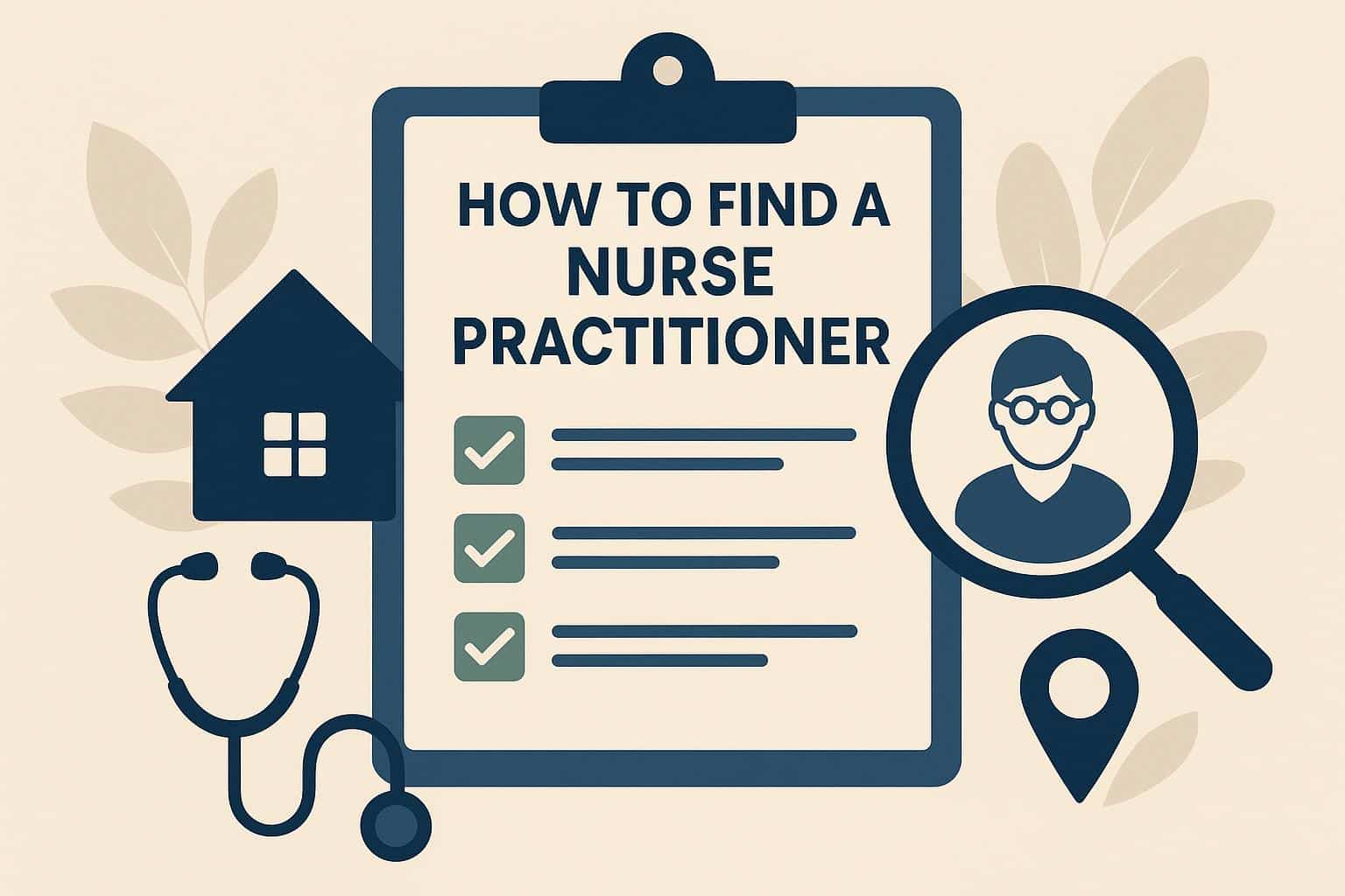 Nurse practitioner consulting with elderly patient in a home healthcare setting
