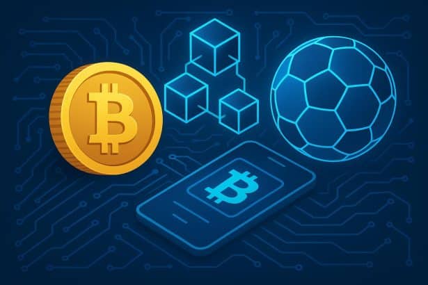 Cryptocurrency payment system illustration in the context of digital sports technology