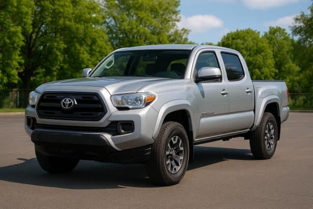 Used Toyota Tacoma parked outdoors showcasing durability and value for long-term truck investment